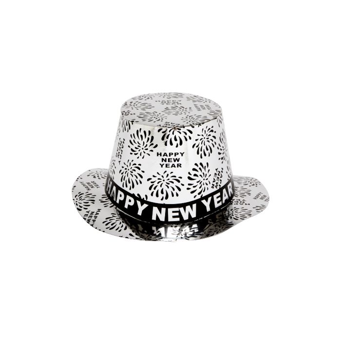 Silberner Partyhut Happy New Year