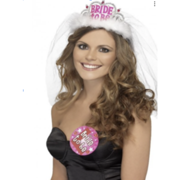 Bride To Be Tiara und Schleier