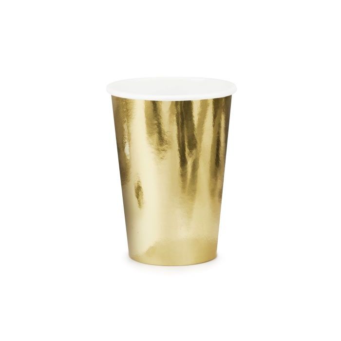 Goldene Papptassen 6x -  220 ml