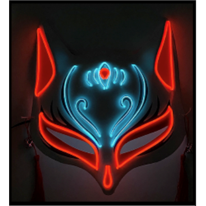 Japanische Katze LED Maske, die im Dunkeln leuchtet