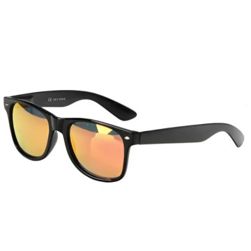 Wayfarer-Sonnenbrille schwarz mit farbigen Gläsern - Einheitsgröße 