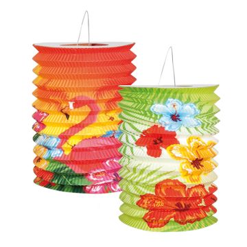 Hawaii Laterne Zylinder 2x - 16 cm