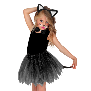 Katzenkostüm für Kinder - 3 Teile