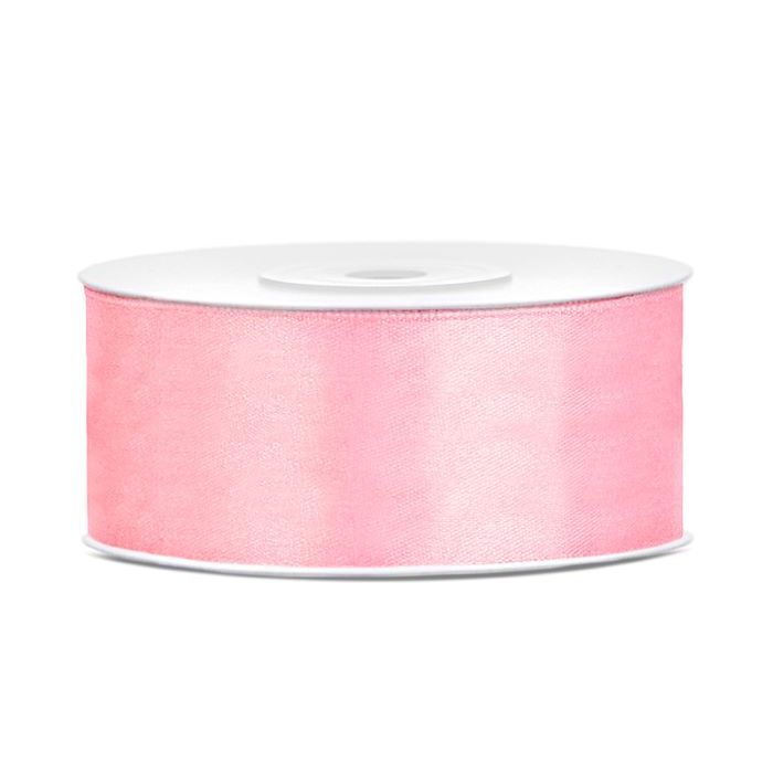 Rosa Satinband - 25 mm x 25 m