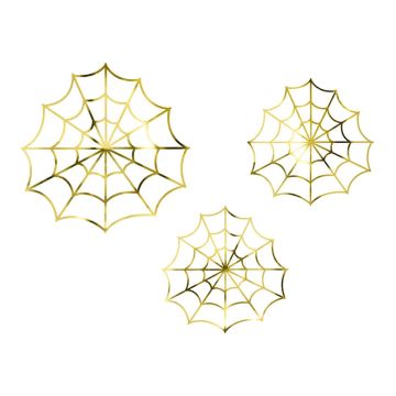 Gold Spinnennetz 3x