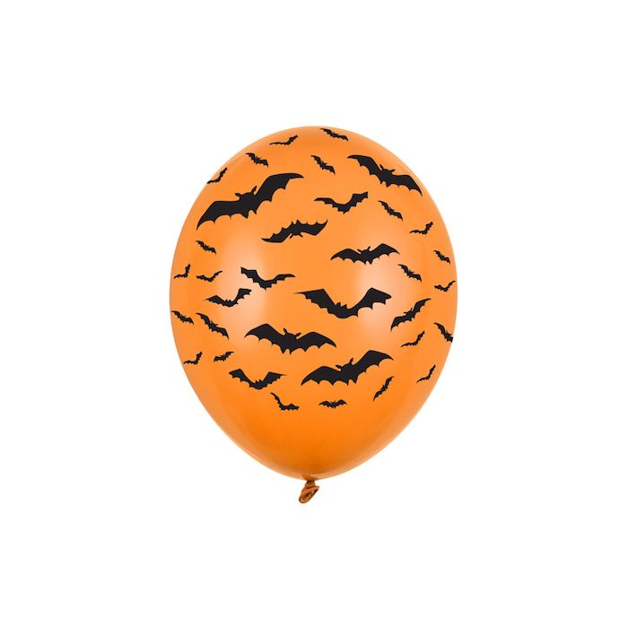 Orange Fledermaus Ballons 6x - 30cm