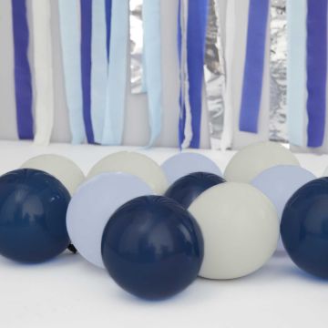 Mini Ballons in Blauen Nuancen 40x - 12 cm