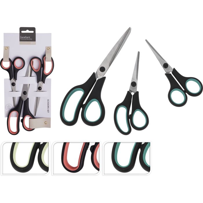 Scheren-Set mit 3 Scheren aus rostfreiem Stahl