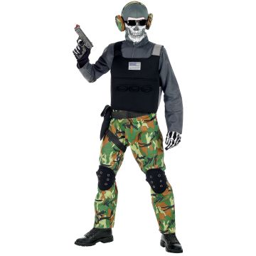 Skelettsoldatenkostüm für Jungen