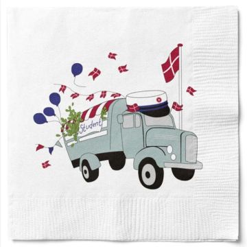 Servietten mit Studentenwagen blaue Student 20x Die Alte Apotheke