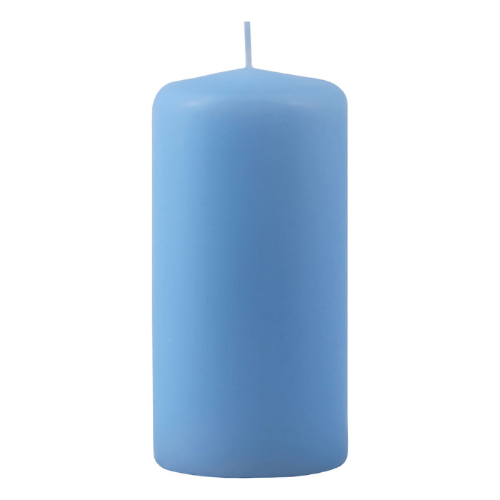 Stumpenkerze Eisblau 1x - 6x12 cm
