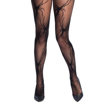 Strumpfhose mit Spinnenmotiv