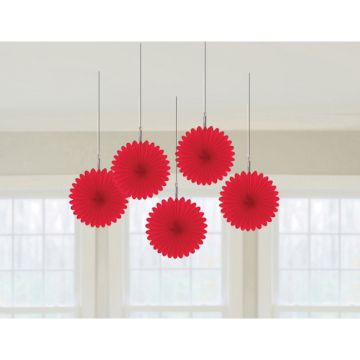 Rote Rosetten 5x - 15,2 cm