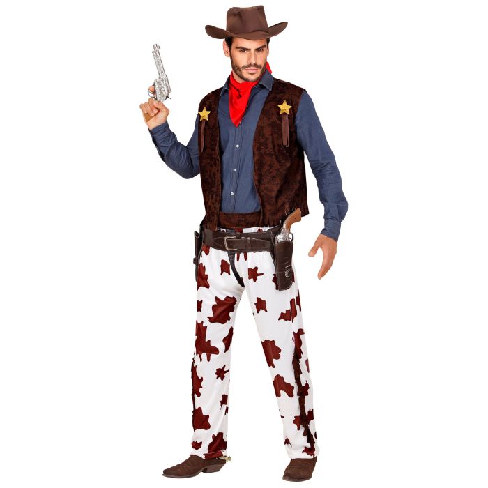 Cowboy-Kostüm mit Weste und Chaps