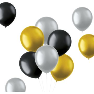 Ballons metallisches Mischpaket 50x - Ø33cm