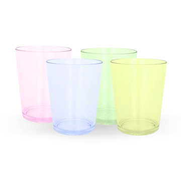 3 cl plastik shotglas 20x farvet genanvendelige