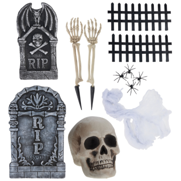 Halloween Friedhof Dekorationsset 14 Teile