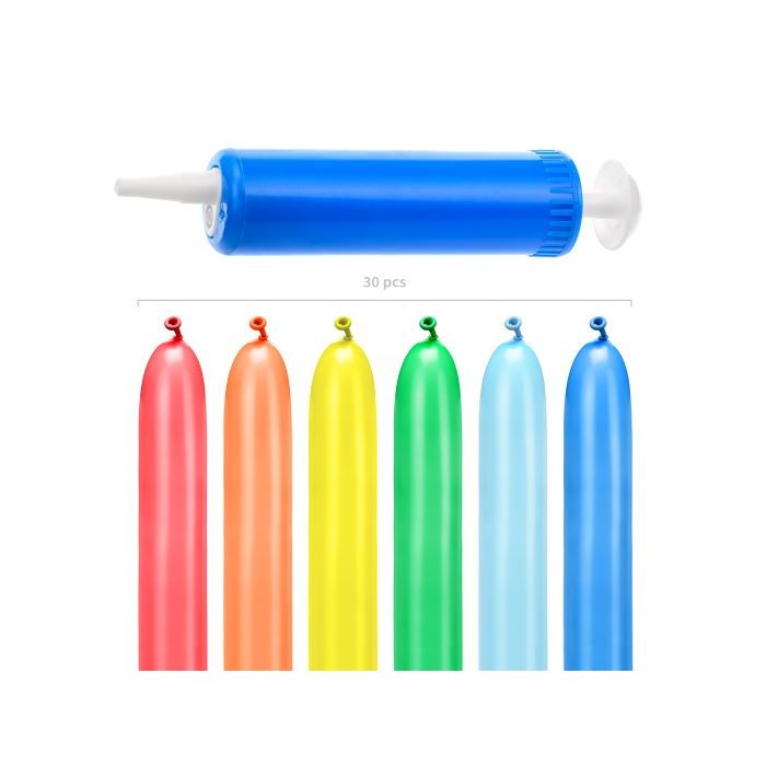 Modellierballontier-Kit mit Ballons und Pumpe 30 Teile - 130 cm