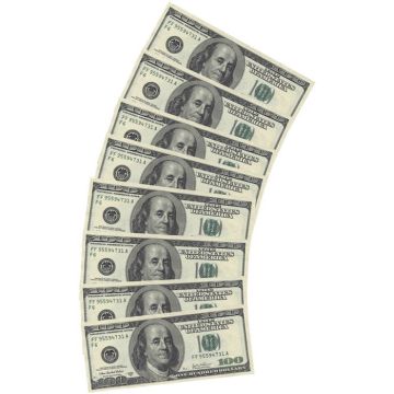 100-Dollar-Servietten 10x - 33x33 cm