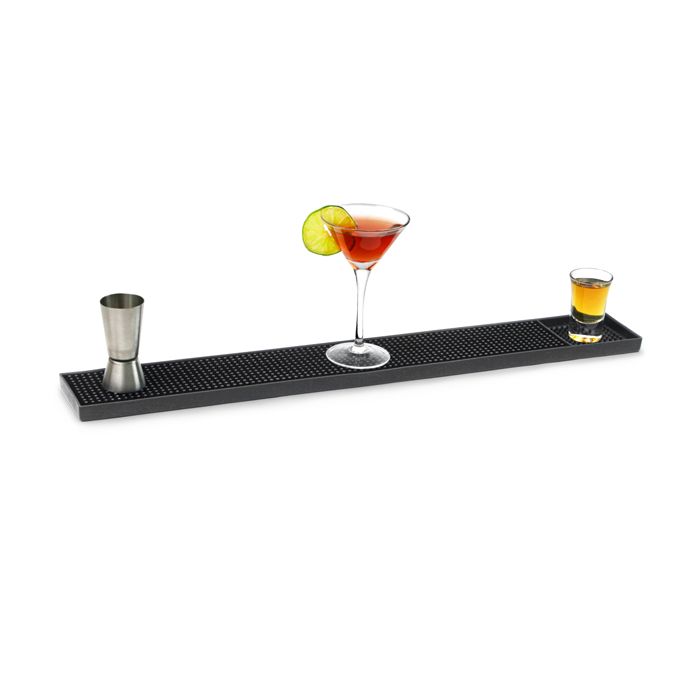Barmatte schwarz PVC - 60x10x1 cm