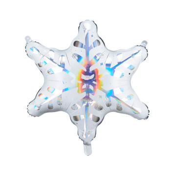 Holografisk Snefnug Folieballon - 64 x 66 cm