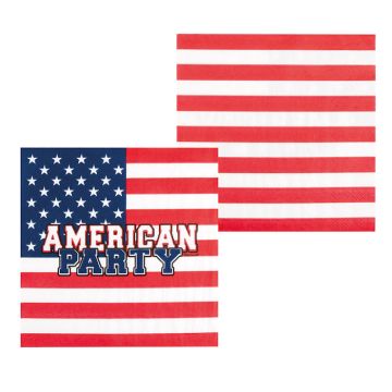 USA Servietten 20x - 33x33 cm