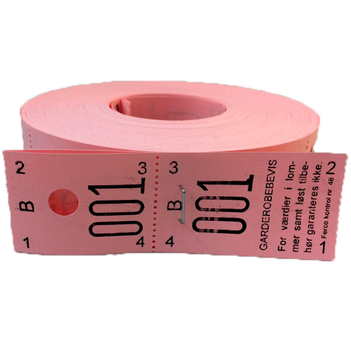 Garderobe Nummern Pink von 001-500