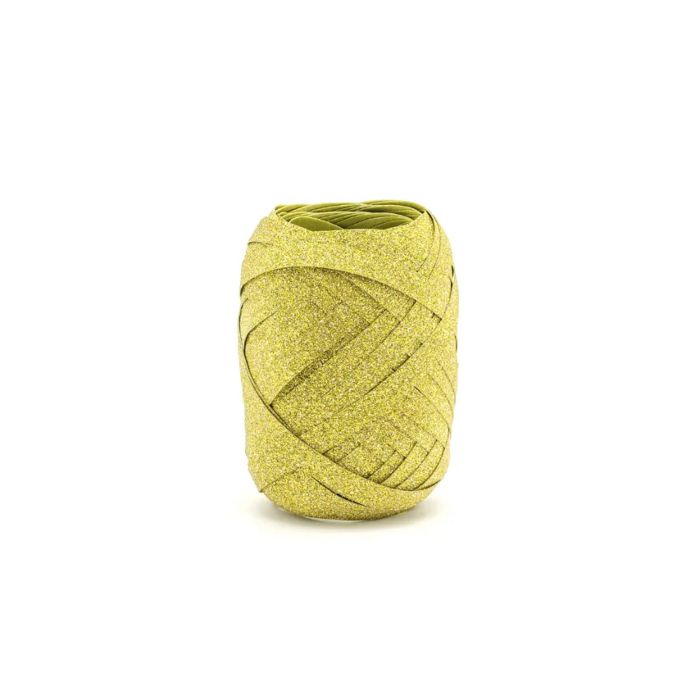 Geschenkband Glitzer Gold 10 m