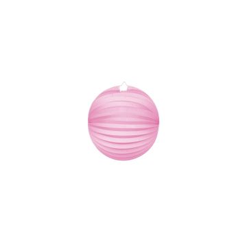 Runde Papierlaterne rosa - Ø25 cm