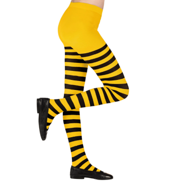 Gelb/schwarz gestreifte Strumpfhosen für Kinder