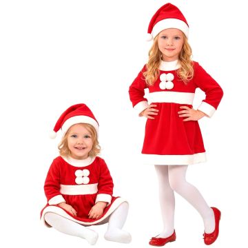 Süßes Weihnachtsmädchen-Kostüm für die Kleinsten