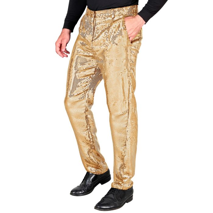 Paillettenhosen für Herren in Gold