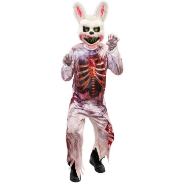 Zombie-Hase Kostüm für Kinder in Weiß