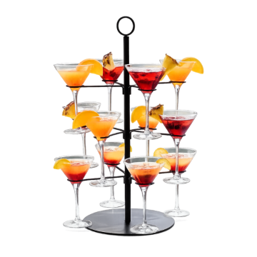 Cocktailbaum für 12 Drinks Schwarz - 55,5 cm