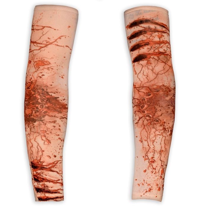 Realistische blutige Armsleeves mit Wunden & Rissen