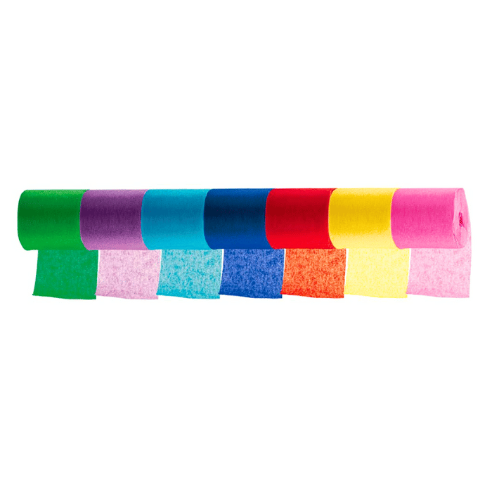 Multifarbene Krepp-Streamer 20x - 5m