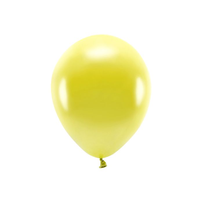 Metallic Gelbe Ballons 10x - 30 cm 