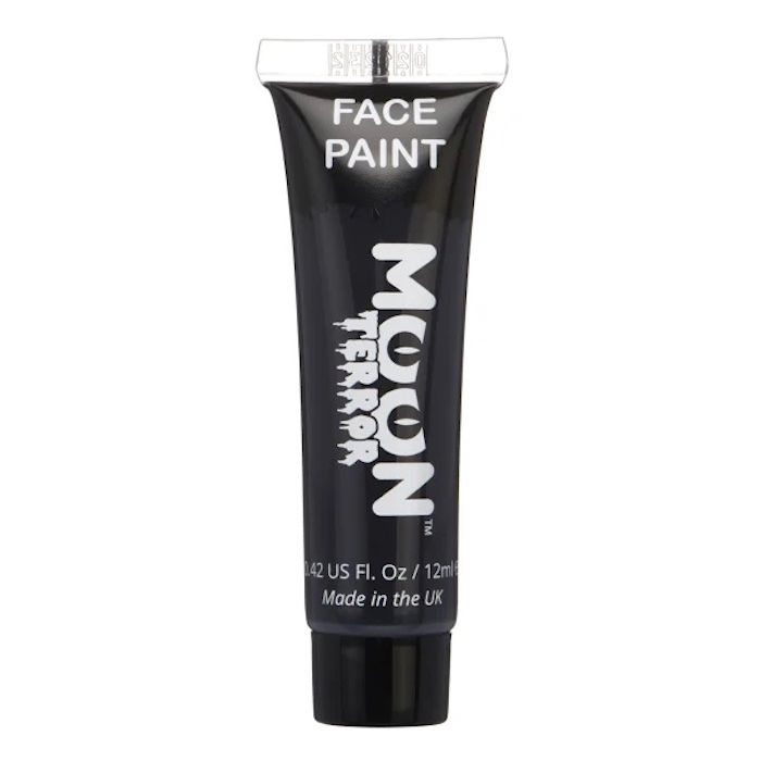 Halloween Gesichts- und Körperfarbe Schwarz 12 ml Moon Creations