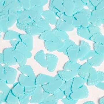 Hellblaue Babyfüße Tischkonfetti - 14 g