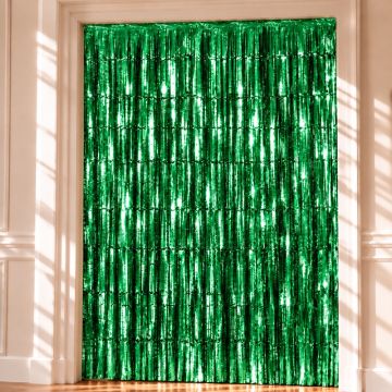 Grüner Glittervorhang - 100 x 240 cm
