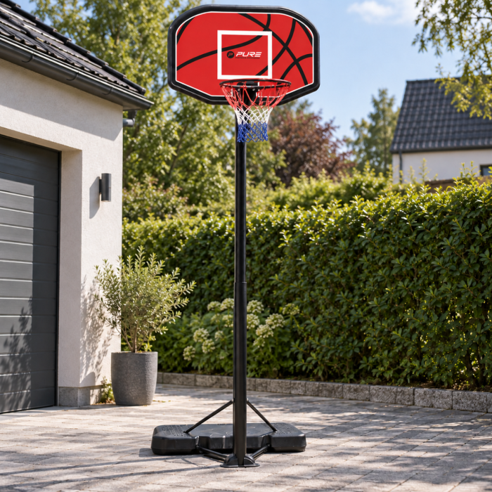 Basketballständer mit höhenverstellbarem Korb