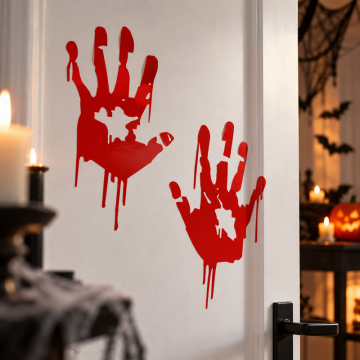 Blutige Hände Halloween Aufkleber