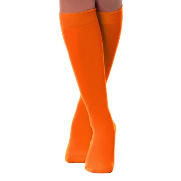 Kniestrümpfe für Frauen Einheitsgröße neon orange
