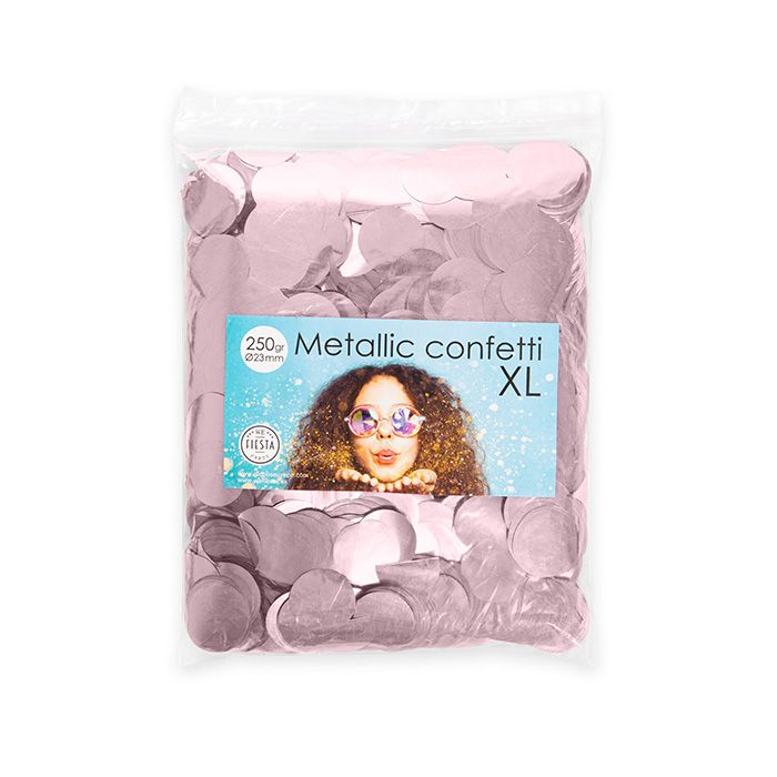 Rundes Metallisches Pink Konfetti - 250 Gramm