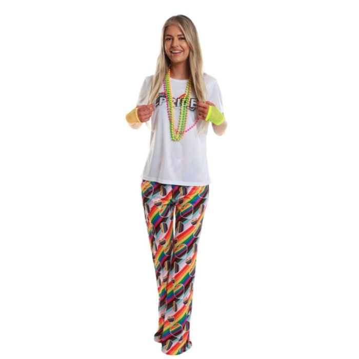 Regenbogenfarbige Pride-Hosen für Frauen