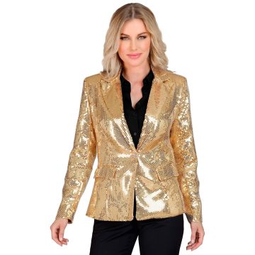 Pailletjacke für Damen in Gold