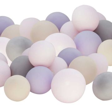 Pink & Lila Pastell Mini Ballons 40x - 12 cm