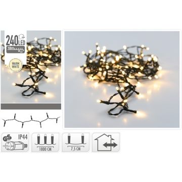 LED lyskæde 240 LED varm hvid med stik - 18 m 