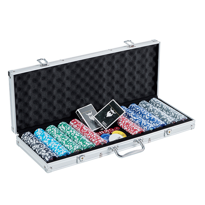 Pokerset 500 Royal Flush Chips 11,5 g. Aluminiumkoffer Low Stakes PartyVikings