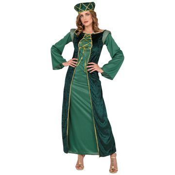 Mittelalterkostüm für Damen mit Kleid und Hut